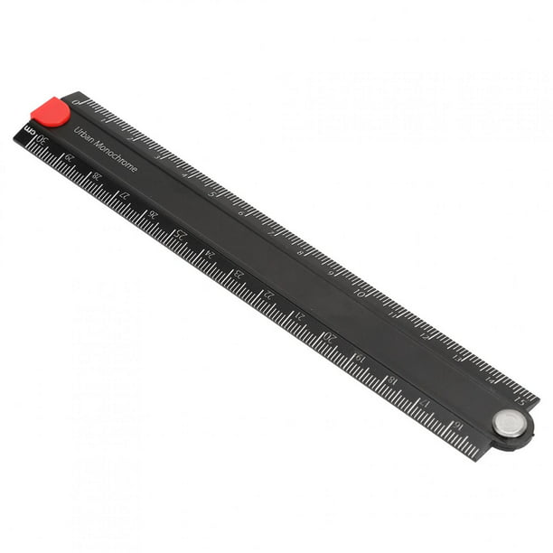 Durable and Rust-Resistant 0-300mm Metal Folding Ruler Easy to Carry for Car Home Aluminum Alloy Ruler 